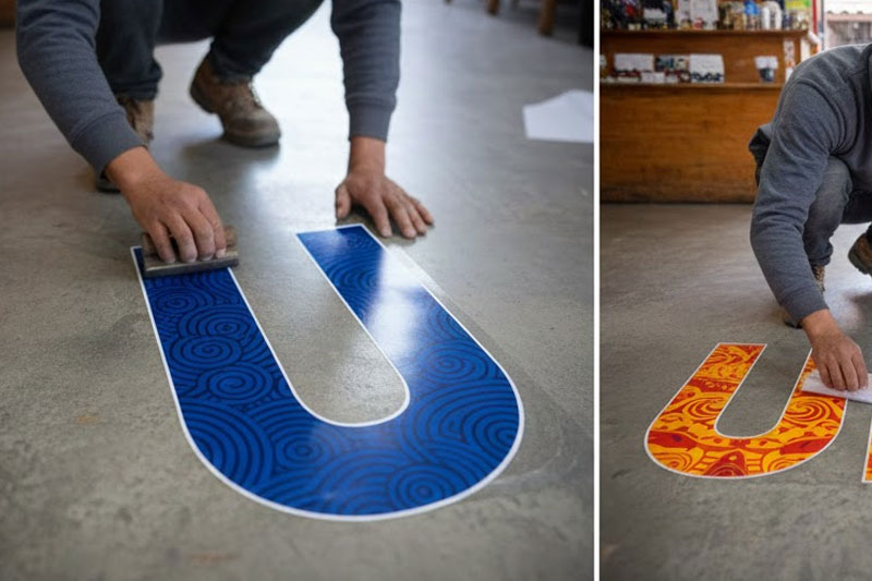 Brandeo de Pisos Quito. Rotulación de pisos para tu negocio en la Capital del Ecuador!