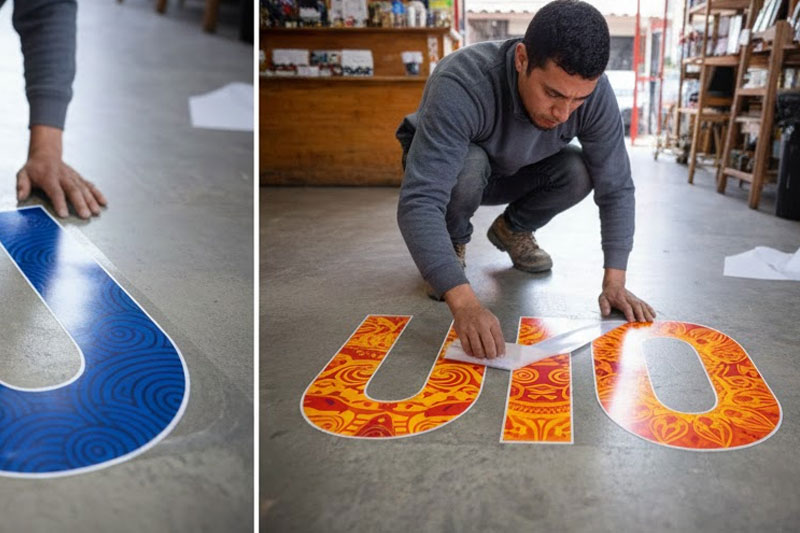 Brandeo de Pisos Quito. Rotulación de pisos para tu negocio en la Capital del Ecuador!